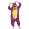 ULEEMARK Kigurumi Pigiama Anime Cosplay Halloween Costume Attrezzatura Adulto Animale Onesie Unisex, Drago Porpora per Altezze da 140 a 187 cm