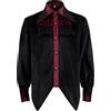Gefomuofe Camicia gotica steampunk retrò vittoriana a maniche lunghe rinascimentali medieval steampunk cosplay camicia gotica medieval steampunk cosplay halloweenCamicia, J nero., XXL