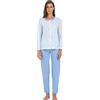 Linclalor - Pigiama Estivo Aperto con Maglia e Pantaloni Lunghi - 2105060 - Azzurro, 50