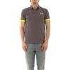 SUN68 Polo Grigia Logo Fluo S/S A35122 Uomo M