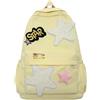 Chagoo Zaino Y2K Kawaii Star per la scuola, zaino alla moda Y2K Star Design, zaino estetico carino di grande capacità (Giallo)