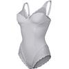MyLady Body Contenitivo Modellante Senza Ferretto Coppa C | Body Shaper Snellente con Spalline larghe per Taglie Forti | Coppe Non Imbottite e Pannello Frontale Foderati in Cotone (Bianco, 4C)