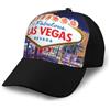 YFSGDLBN Las Vegas Night City Stampato Baseball Cap Cappello Sport Cappello Adulto Copricapo Nero