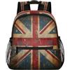 Mexpekil Zaino per bambini con bandiera inglese rustica per bambini e bambine, mini zainetti per la scuola materna e da viaggio, Multicolore, 10x4x12 inch