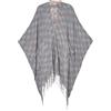 Liu Jo Poncho donna Liu Jo logo jacquard mix monogram grey cloud C25LJ44 2F4014 T0300 71502 TAGLIA UNICA