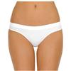 POMPEA Slip in microfibra vita bassa donna (6pz) - L/XL, Bianco