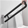 LLXNQ026 Maniglione Di Sicurezza Da Muro, Maniglione Ribaltabile Bagno Disabile,Maniglione Di Sicurezza Da Bagno,Maniglione Per WC Per Bambini Anziani Disabili E Gravidanza,Nero (60cm/23.6in)