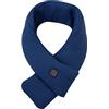 Shunfaji Sciarpa riscaldante USB, scaldacollo elettrico, 3 livelli di temperatura, regolabile, unisex, invernale, caldo, può essere lavata - 8 combinazioni di colori (blu profondo)