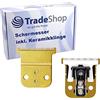 Trade-Shop Lama di ricambio in metallo con lama in ceramica per tagliacapelli Andis Slimline Pro D8, tagliacapelli a batteria, larghezza di taglio 27 mm