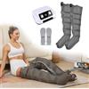 Generico Massaggiatore Compressione D'aria Per Gambali E Addome,Pressoterapia Linfodrenaggio Gambe Per Casa,Elettrico Pressoterapia Massagg Per Braccio Vita Gambe,6 Camere D'aria (Gray, 2 legs)
