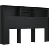 vidaXL Testiera con Contenitore Nero 160x19x103,5 cm
