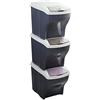 Bama Poker Tris - Pattumiere per la Raccolta differenziata, Modulare, 20 L, Colori assortiti, 28 x 40 x 31 cm, Set di 3 contenitori