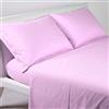 Caleffi - Completo Lenzuola A Tinta Unita Letto Matrimoniale Vari Colori (Lilla)