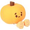 Milageto Lampada da tavolo notturna per Halloween portatile, lampada in silicone a forma di zucca, luce per l'allattamento al seno per il comodino del