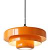 FanXus Lampadario a cupola in metallo arancione Lampadari a sospensione industriali Lampada a sospensione a soffitto arancione E27 Base Decorazione Lampadario Illuminazione cucina domestica, Made in China