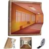 QhomeQ Luce Notturna 3D Naked Eye Visual, Illusione Ottica, Ambient Lighting, USB, Quadro, Arancione, Resina, Touch, LED, Parete, Interno