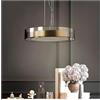 PEYNIR Lampada a Sospensione in Vetro Lampadari a soffitto Rotondi Grigio Fumo Lampada a Sospensione Moderna in Oro di metà secolo Sala da Pranzo Soggiorno Cucina Droplight