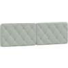 vidaXL Cuscino Testiera Grigio Chiaro 160 cm in Velluto