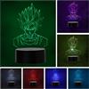 Wolostore Lampada LED da scrivania cambia colore USB luce notturna e decorazione per regalo, ricarica USB e batterie, portatile (ANIME-Kakarot)