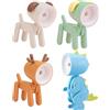 Aosrioylt Move Animals lampada, 2/4/6 pz lampada Moveanimals, simpatica mini luce notturna, design animale portatile flessibile, creativo cartone animato cane e cervo pieghevole piccola lampada da
