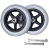 BEEGMA Sostituzione delle Ruote 2 Pezzi Ruote Anteriori per Sedia a Rotelle Diametro 14/15/17/19/20cm Antiscivolo Ruote Anteriori Piene Facile da Installare(14cm(6in))