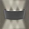 MAKA change your life quality Maka Lampada da Parete Interno Esterno 16W LED, Applique da Parete Grigio Moderno in Alluminio, Up Down Faretto da Parete Impermeabile IP65, decorativa per esterni (Luce naturale 4000K)