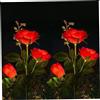 Obelunrp Luci di fiori solari, 2 % Fiori di rosa solare Luce di palo con 3 fago
