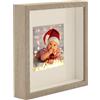 BD ART 3D Box Cornice per Foto 23x23 cm Profonda 3 cm Cornice Foto con Foglio Plexiglass Trasparente - Bianco Passe-partout 13x13 tartufo Decorazioni Fai da Te