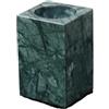 AMEEDA Set di Accessori per Il Bagno Set da Bagno in Marmo Naturale Verde Scuro, Vassoio di Lusso Leggero, portaspazzolino, Dispenser di Sapone(Toothbrush Holder A)