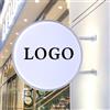 JUUTALK Scatola luminosa a LED rotonda 50 cm LED LED impermeabile doppia faccia per naso proiezione circolare bianca illuminata