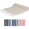MEBY Telo sauna XXL (100x200 cm). Telo mare, telo bagno, telo hammam turco, asciugamano mani. 100% cotone (beige), P2024