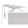 SELETTI Bird Lamp Playing Lampada da Tavolo Corvo Bianco