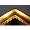 Artecentro Cornice Dorata per Quadri - Oro/Colore con o Senza passepartout in Legno-Varie Misure (Oro, 60 x 120 + passepartout)