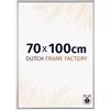 Dutch Frame Factory - Cornice 70x100 cm - Argento Lucente - Cornice per foto in Plastica con vetro plastico Antiriflesso - Cornice portafoto 70x100 cm - Angers