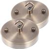 WATIIFUFU Kit 2 Pezzi Piastra di Copertura del Soffitto in Lega di Alluminio e Ferro Gancio per Lampadari Stile Europeo, Facile da Montare e Resistente, per Aggiornare Lampade a Soffitto