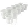 FixedByU 10x Secchio con coperchio 16 litri naturale - per alimenti, ermetico e stabile, secchio vuoto con manico e chiusura a scatto per alimenti, chimica, vernice murale, detersivo in polvere, adesivi