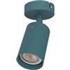 L+ Faretto Spot LED Orientabile da Soffitto o Parete in Metallo - Attacco GU10 - Made in Italy - Diametro 6cm - Design Moderno per Cucina e Soggiorno (Blu Mediterraneo)