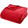 Generico Plaid Coperta Soffice Pile Caldo Letto Divano Colori Moderni Mod.PLAID MORBIDO 160X210 ROSSO