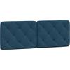 vidaXL Cuscino Testiera Blu 120 cm in Velluto