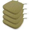 HKJGNH 4 Pezzi Cuscino per Sedia da Pranzo con Lacci, Rimovibile e Facile da Pulire con Cerniera - Forma Trapezoidale - Morbido e Resistente per Cucina, Sala da Pranzo, Ufficio(Color 6,43X42X35X3cm)