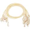 QUARKZMAN 20 Pezzi Cordone Per Collana Cerato All'ingrosso, 18 Pollici E 1.5 Mm Di Diametro Cordone Per Collana Con Chiusura Per Ciondoli, Bracciali, Collane, Forniture, Beige