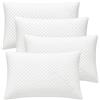 Corredocasa Set 4 Federe Copricuscino 50x80 cm Massaggianti Antistress con Cerniera Zip in Tessuto Traspirante Antiacaro e Ipoallergenico Ideali per Un Sonno Rilassante per Casa B&B Hotel
