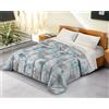 BANZAII TEXTILE INNOVATOR ONLINE Banzaii Trapunta Invernale in Ecopiuma da 380 gr/mq anallergica e traspirante - Piumone Caldo e Morbido - Prodotto in Italia - Una Piazza e Mezza 220x260 cm, Gloria Azzurro
