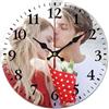SXLONG Orologio da parete personalizzato, orologio fotografico da appendere personalizzato, orologi da parete con foto per la decorazione del soggiorno con foto, orologio da parete con foto (25-50 cm)