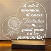 Generic Lampada led personalizzata, Luce notturna decorativa, Lampada notturna a led, base in legno e cavo usb. IDEA REGALO, MAMMA, Papà, NONNA,NONNI, (PERSONA FANTASTICA)