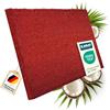 KARAT Zerbino per Interni ed Esterni, in Cocco - Zerbino in Cocco - Protezione Invernale con Retro Antiscivolo per Porta di casa, Rosso, 40 x 80 cm, 1,7 cm