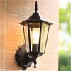 Mengjay Lampada da parete in stile retrò, lampada da parete per esterni, stile antico, E27, lampada da parete in vetro, impermeabile, per porta, balcone, villa, esterno, colore antico (B)