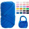 SDNAM Filato Gigante 250g Cotone Grosso Tubolare a Mano Gomitolo di Filato Chunky Yarn per Borse Coperte Cestini Nidi di Animali Domestici Artigianato Fai-da-Te (Color : 8@, Size : 2 Roll(500g))