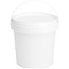 Garronda Secchio di plastica con Coperchio 1 L per la conservazione di Prodotti Alimentari e chimici Contenitore Plastica con Coperchio GD-0112 Bianco 5 Pezzi