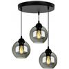 FKL DESIGN Home Deco Lampada da soffitto lampada a sospensione lampada a sospensione a sfera nero grigio bianco 830-ER3